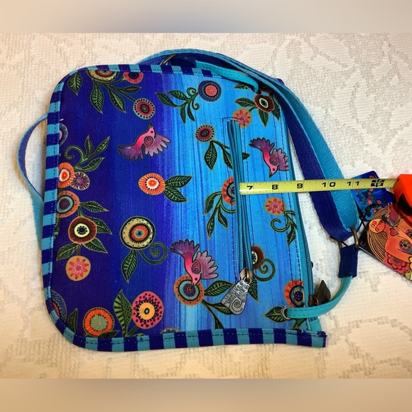 Laurel Burch Vibrant Blue Cat Crossbody Bag - Picture 4 of 11